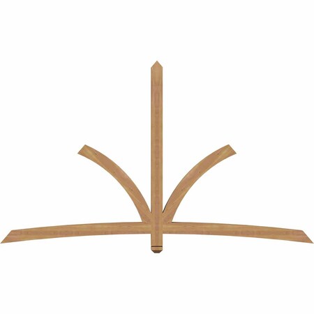 Ekena Millwork Davenport Timber Gable Bracket, Western Red Cedar, 96"W x 56"H x 3 1/2"D x 3 1/2"F, 14/12 Pitch GBW096X56X0404DAV00SWR
